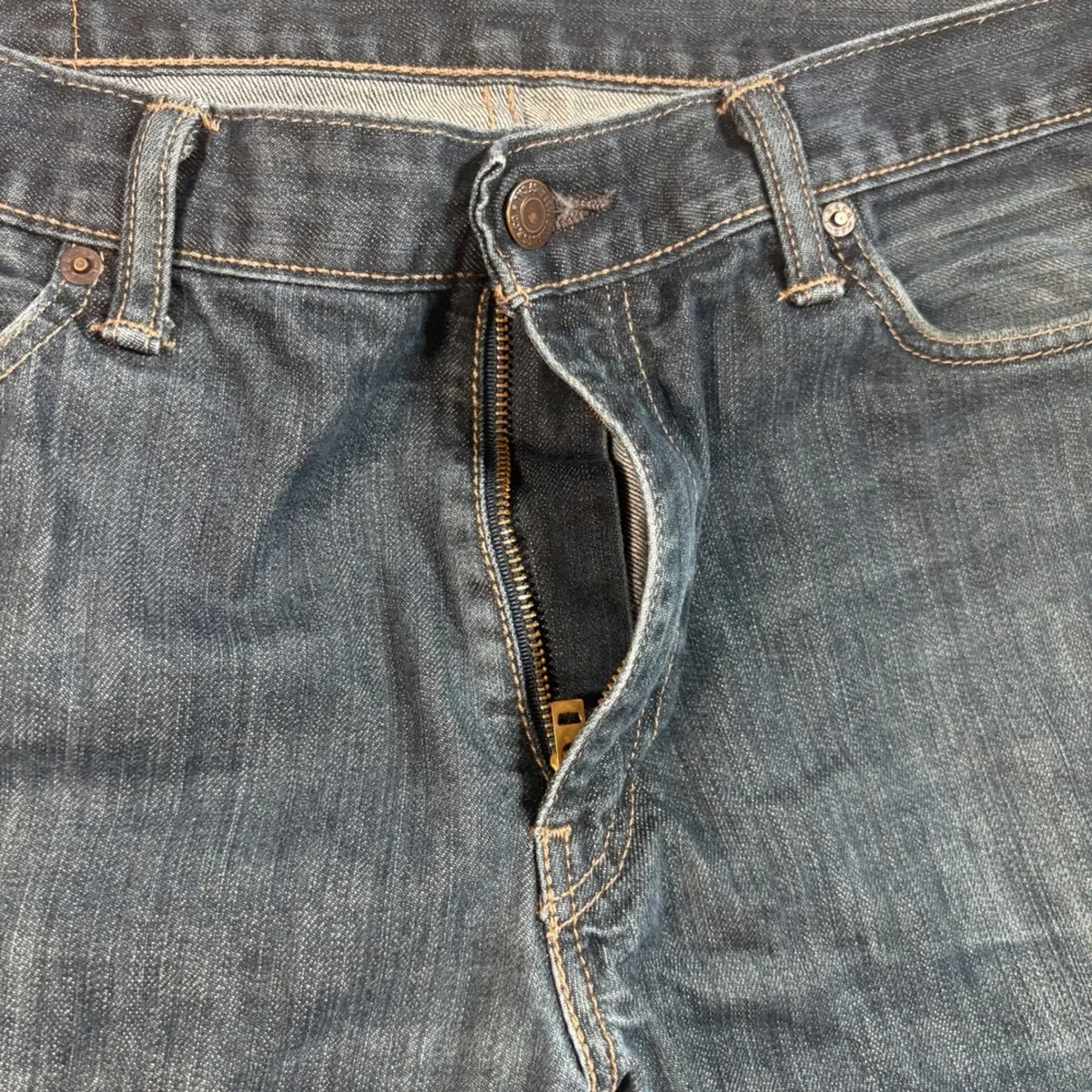 Levi's 514 Straight Fit Jeans Mens 36x32 Dark Wash Blue Denim